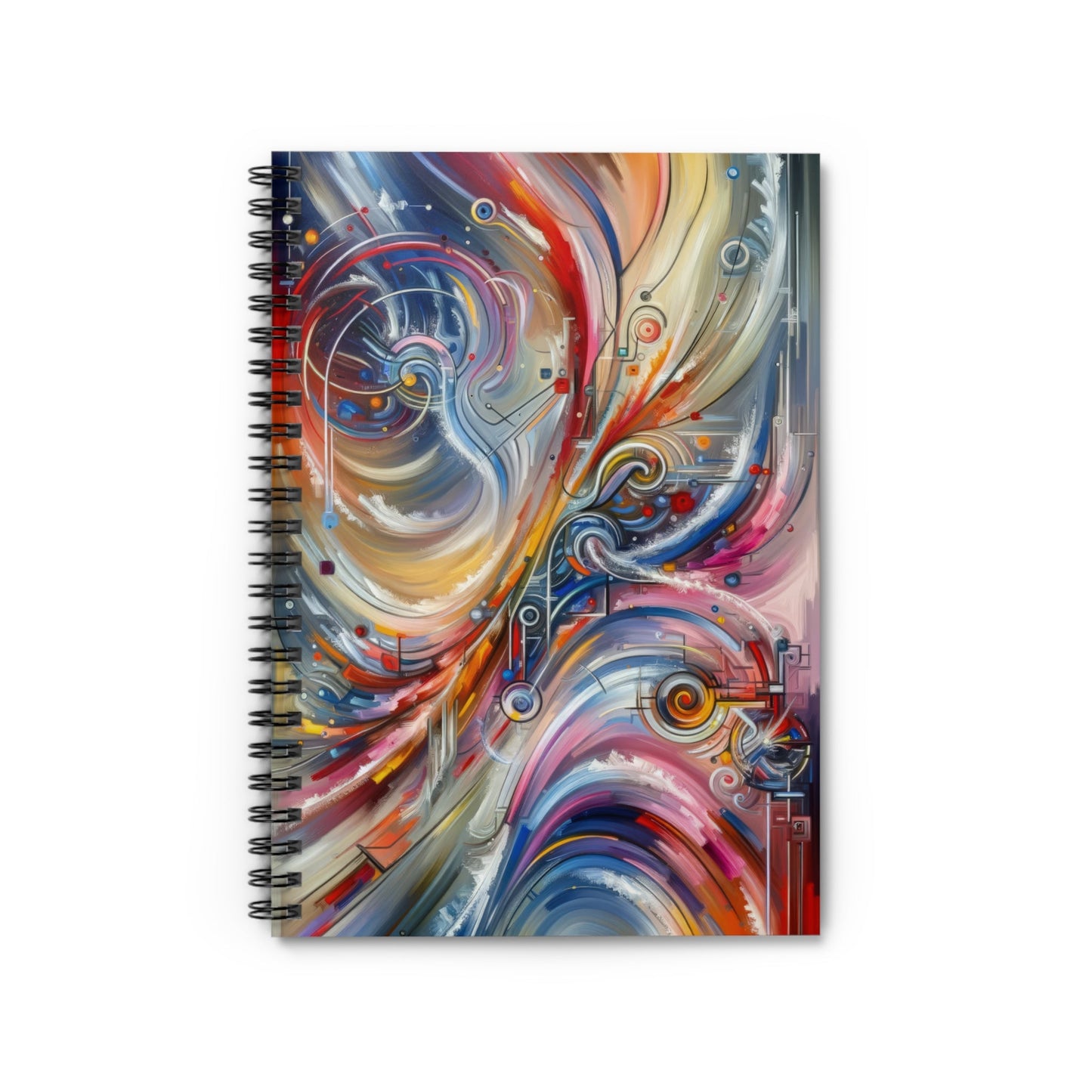 Interconnectivity Tachism Dynamics Spiral Notebook - Ruled Line - ATUH.ART