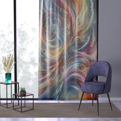 Interconnectivity Tachism Dynamics Window Curtain - ATUH.ART