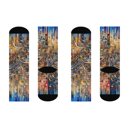 Intricate Life Tapestry Cushioned Crew Socks - ATUH.ART