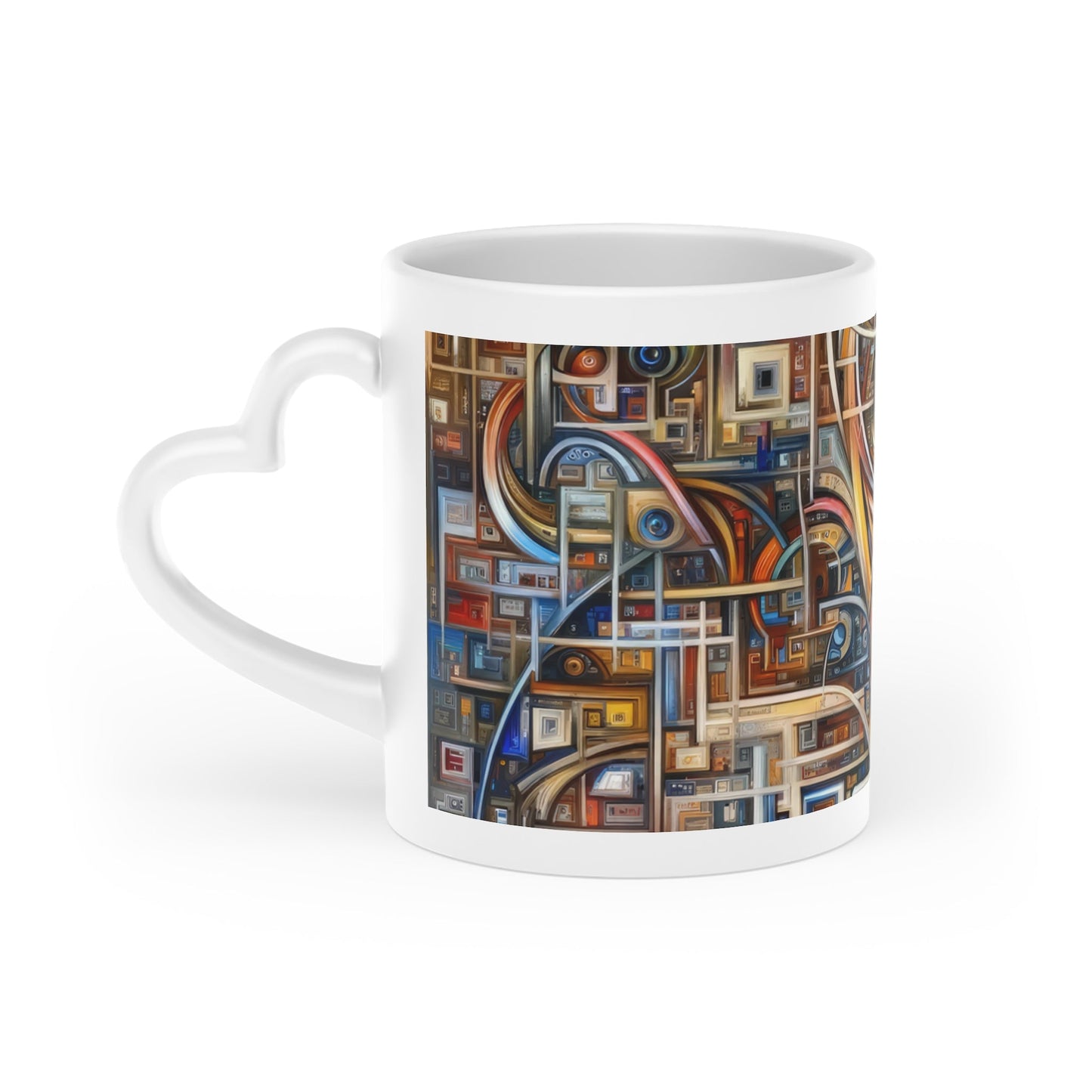Intricate Life Tapestry Heart-Shaped Mug - ATUH.ART
