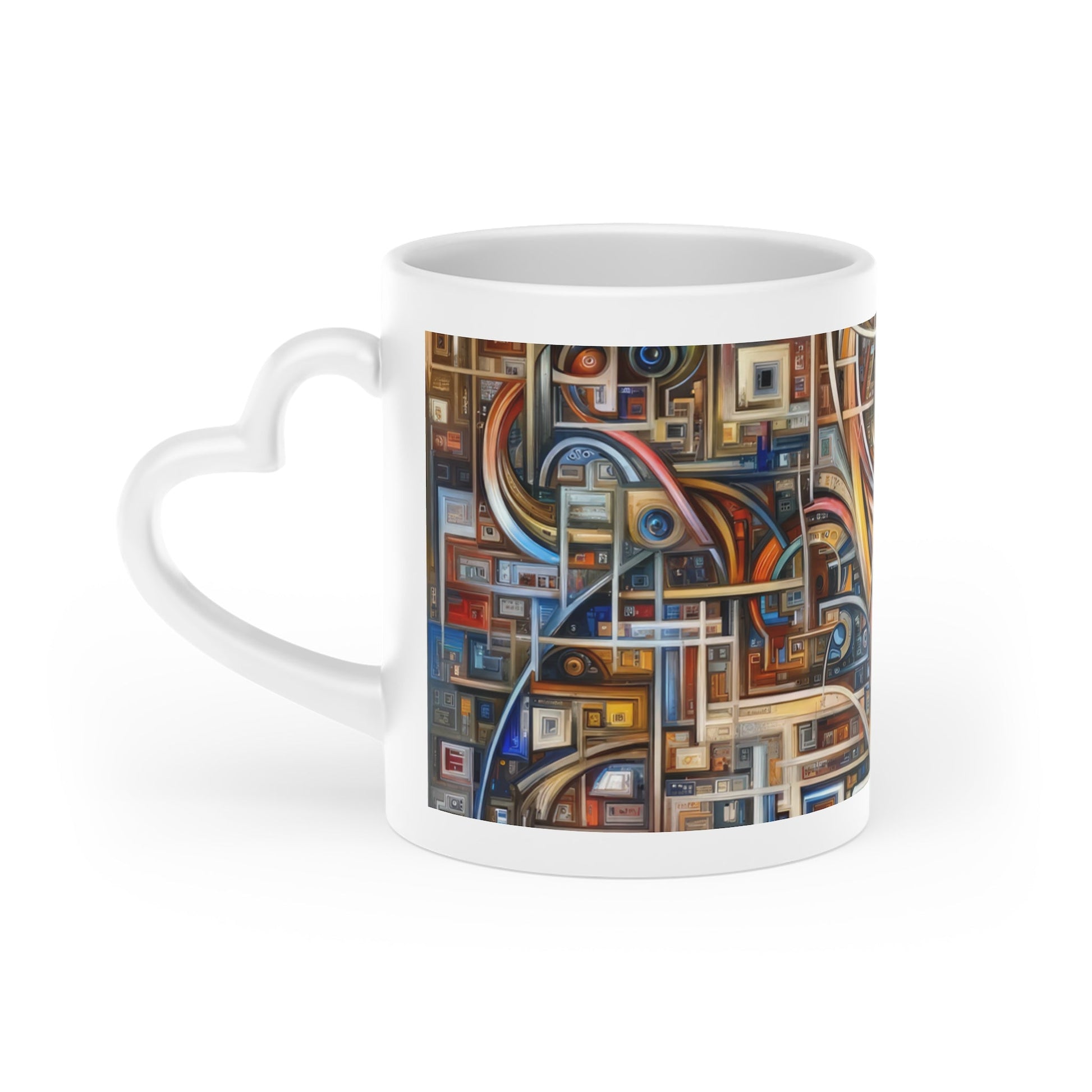 Intricate Life Tapestry Heart-Shaped Mug - ATUH.ART