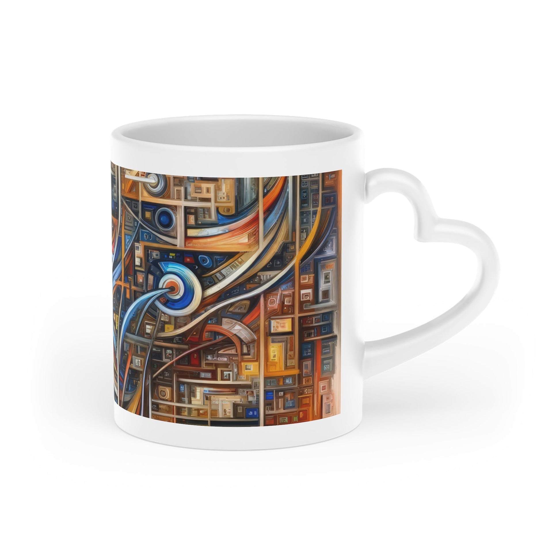 Intricate Life Tapestry Heart-Shaped Mug - ATUH.ART
