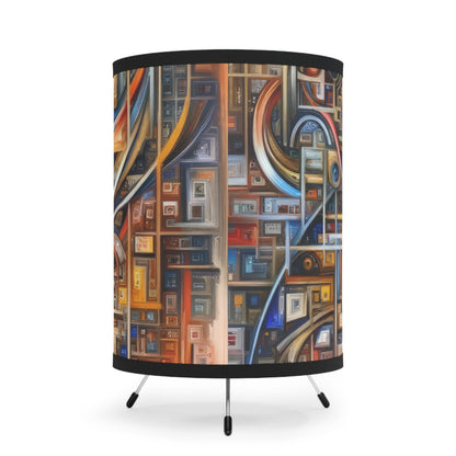 Intricate Life Tapestry Tripod Lamp with High-Res Printed Shade, US\CA plug - ATUH.ART