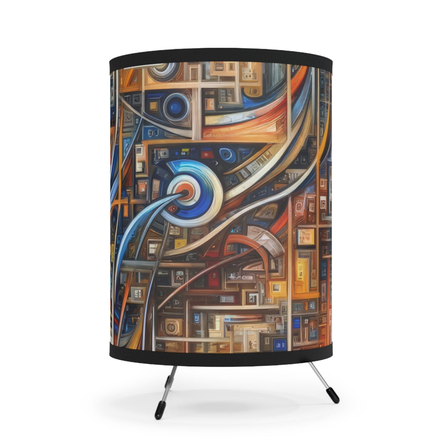 Intricate Life Tapestry Tripod Lamp with High-Res Printed Shade, US\CA plug - ATUH.ART