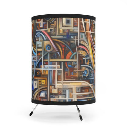 Intricate Life Tapestry Tripod Lamp with High-Res Printed Shade, US\CA plug - ATUH.ART