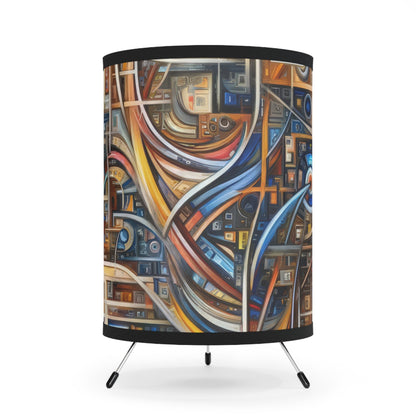 Intricate Life Tapestry Tripod Lamp with High-Res Printed Shade, US\CA plug - ATUH.ART
