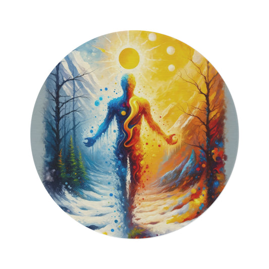 Invincible Summer Discovery Round Rug - ATUH.ART