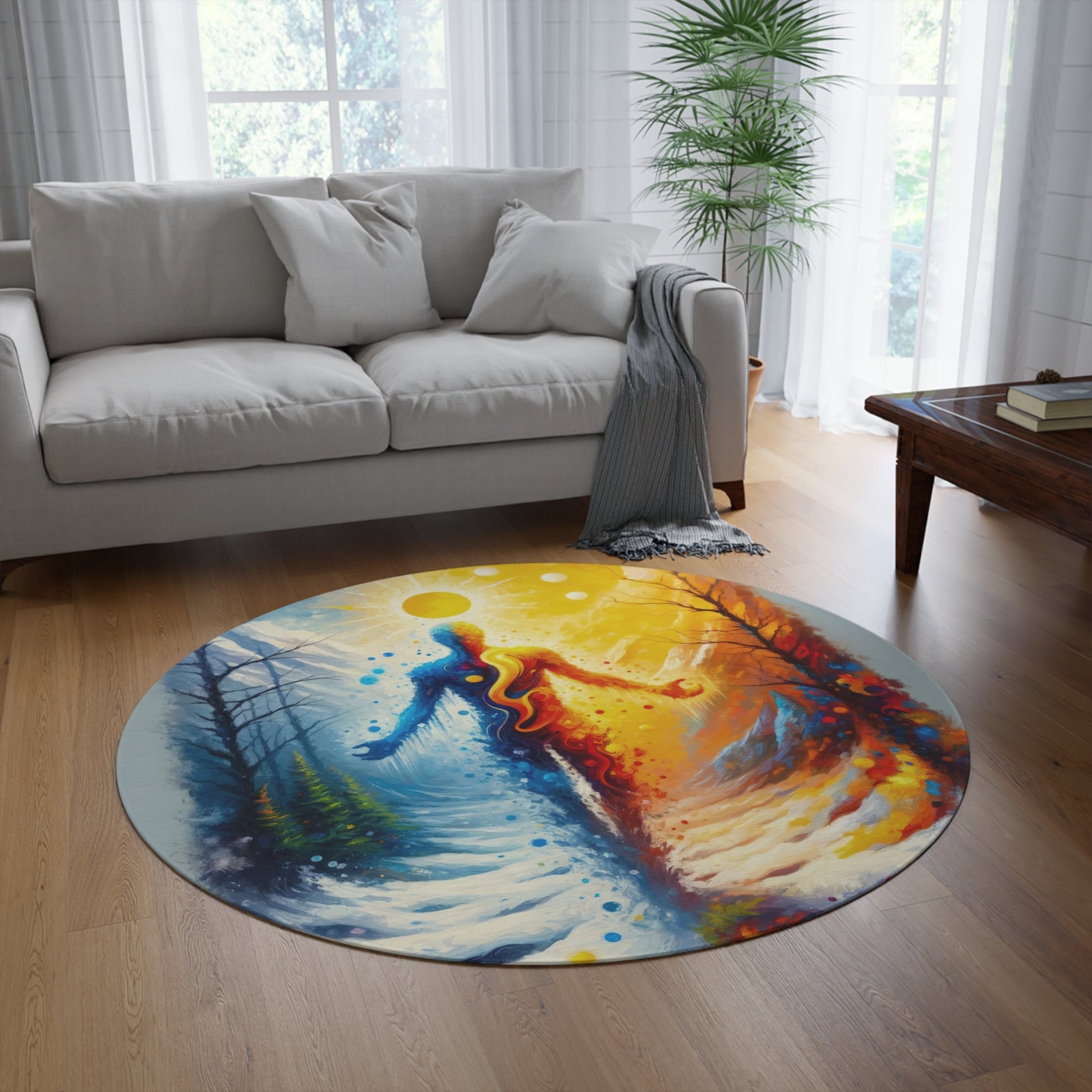 Invincible Summer Discovery Round Rug - ATUH.ART