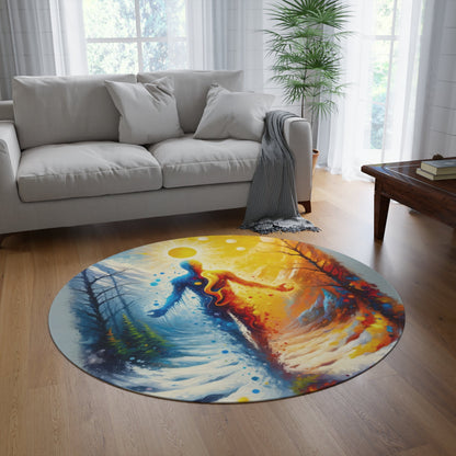 Invincible Summer Discovery Round Rug - ATUH.ART
