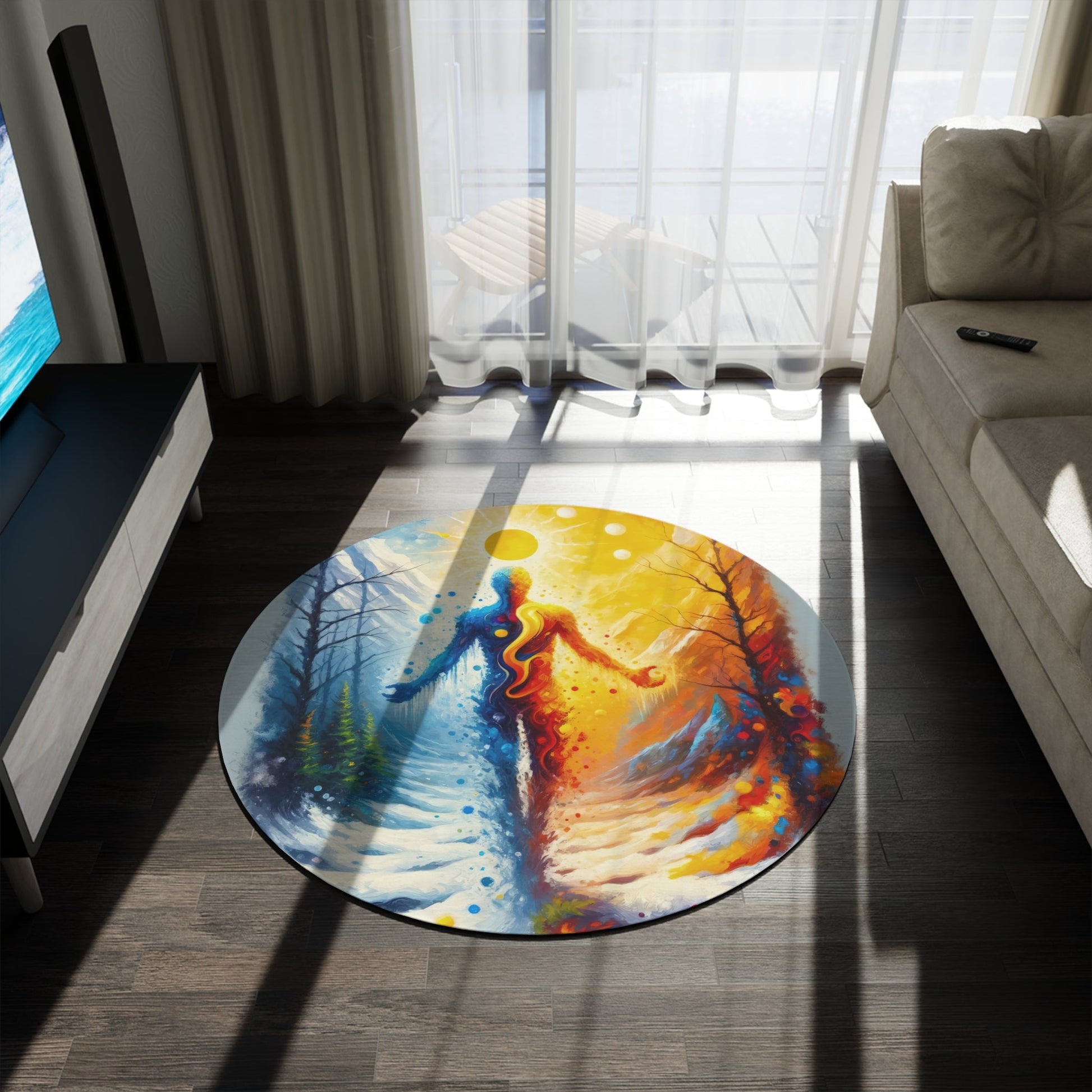 Invincible Summer Discovery Round Rug - ATUH.ART