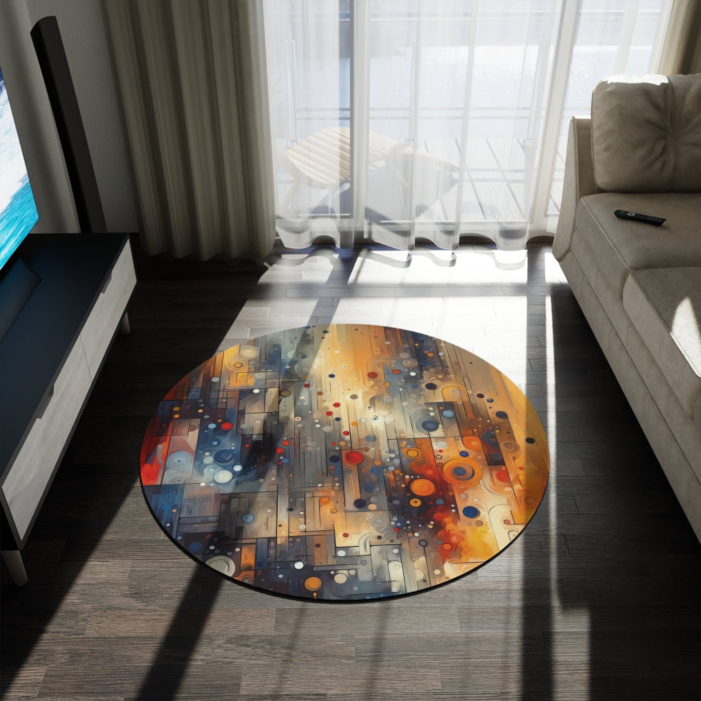 Invisible Strength Continuity Round Rug - ATUH.ART