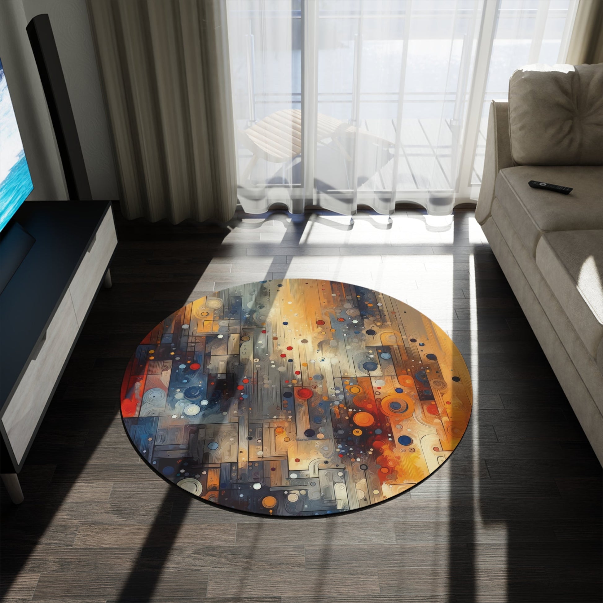 Invisible Strength Continuity Round Rug - ATUH.ART