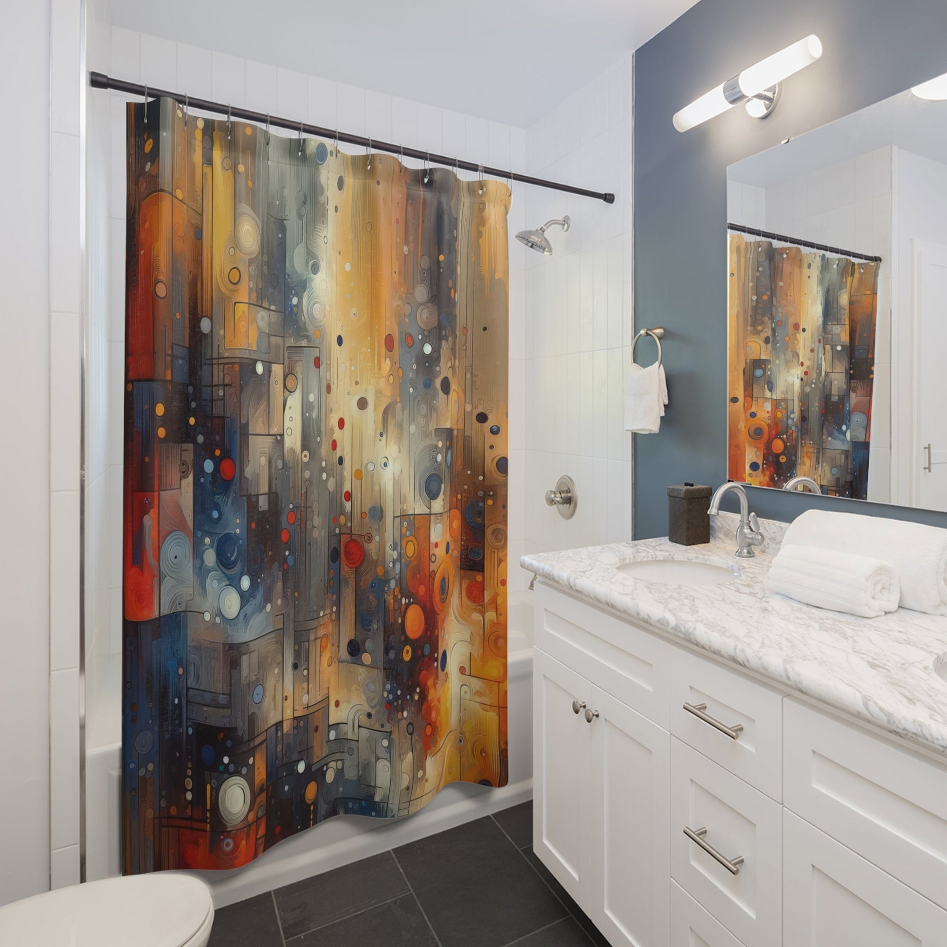 Invisible Strength Continuity Shower Curtains - ATUH.ART