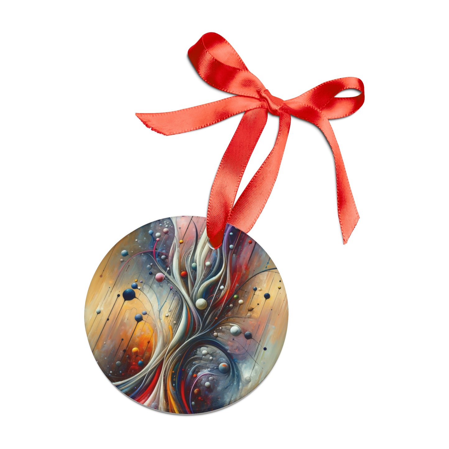 Invisible Threads Influence Acrylic Ornament with Ribbon - ATUH.ART