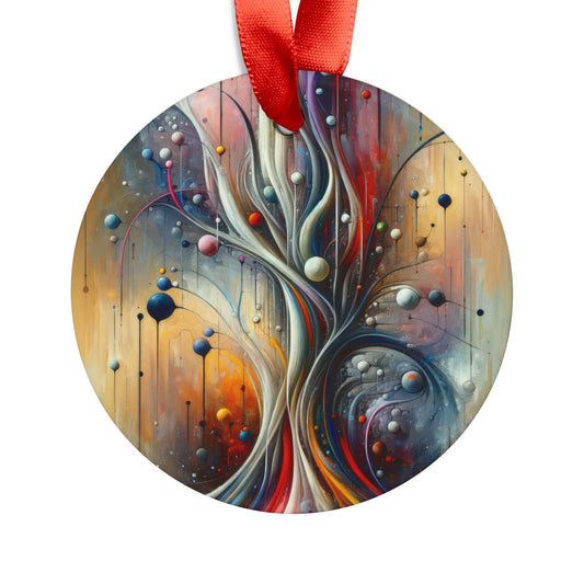 Invisible Threads Influence Acrylic Ornament with Ribbon - ATUH.ART