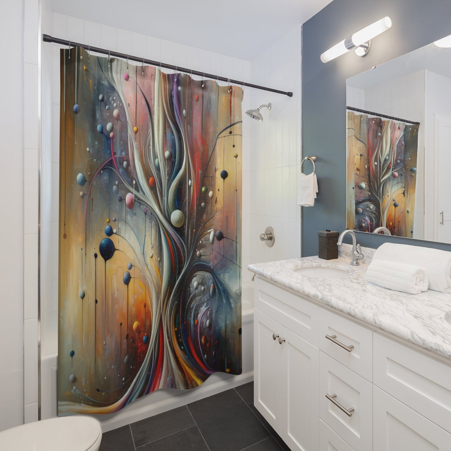 Invisible Threads Influence Shower Curtains - ATUH.ART