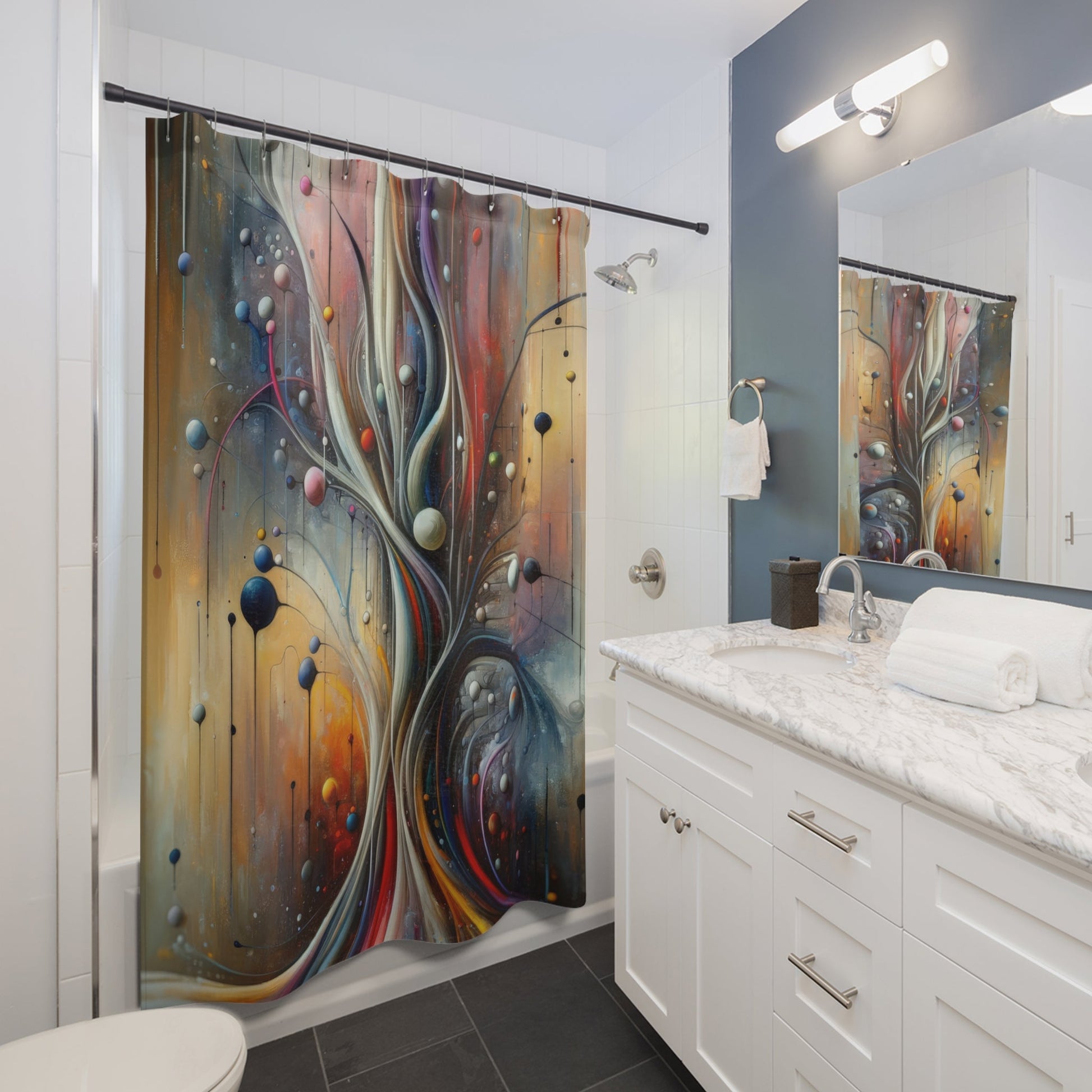 Invisible Threads Influence Shower Curtains - ATUH.ART