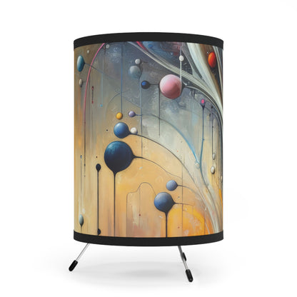 Invisible Threads Influence Tripod Lamp with High-Res Printed Shade, US\CA plug - ATUH.ART