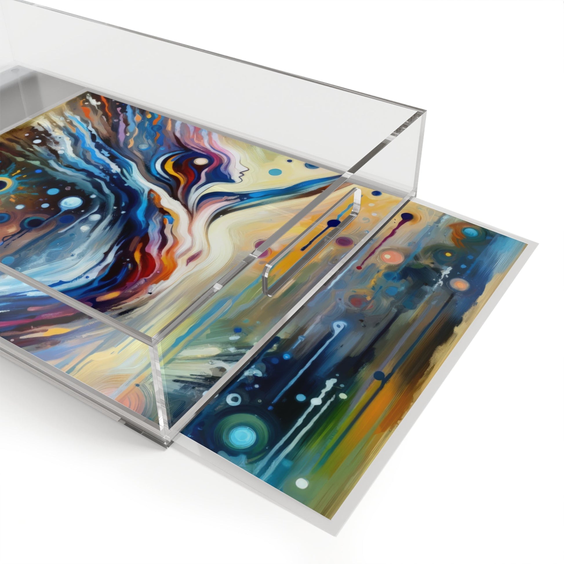 Journey Embrace Tachism Acrylic Serving Tray - ATUH.ART