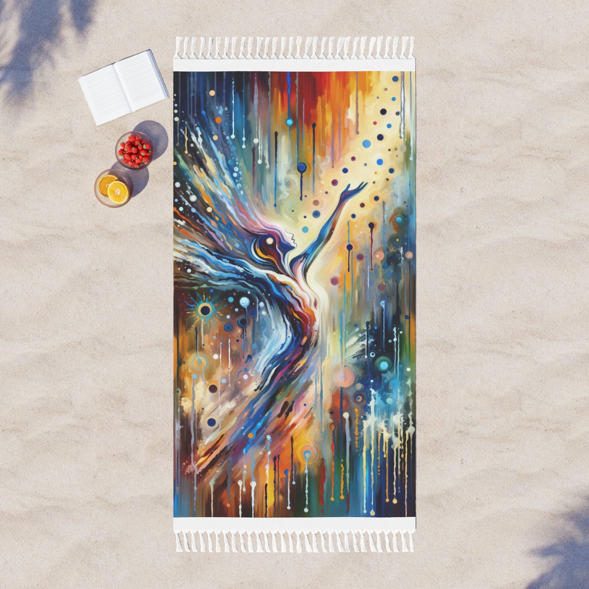 Journey Embrace Tachism Boho Beach Cloth - ATUH.ART