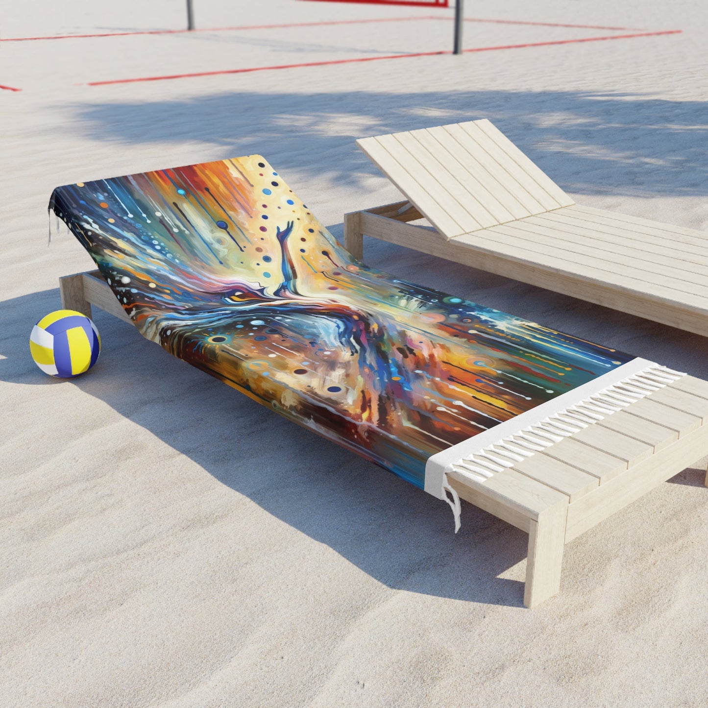 Journey Embrace Tachism Boho Beach Cloth - ATUH.ART