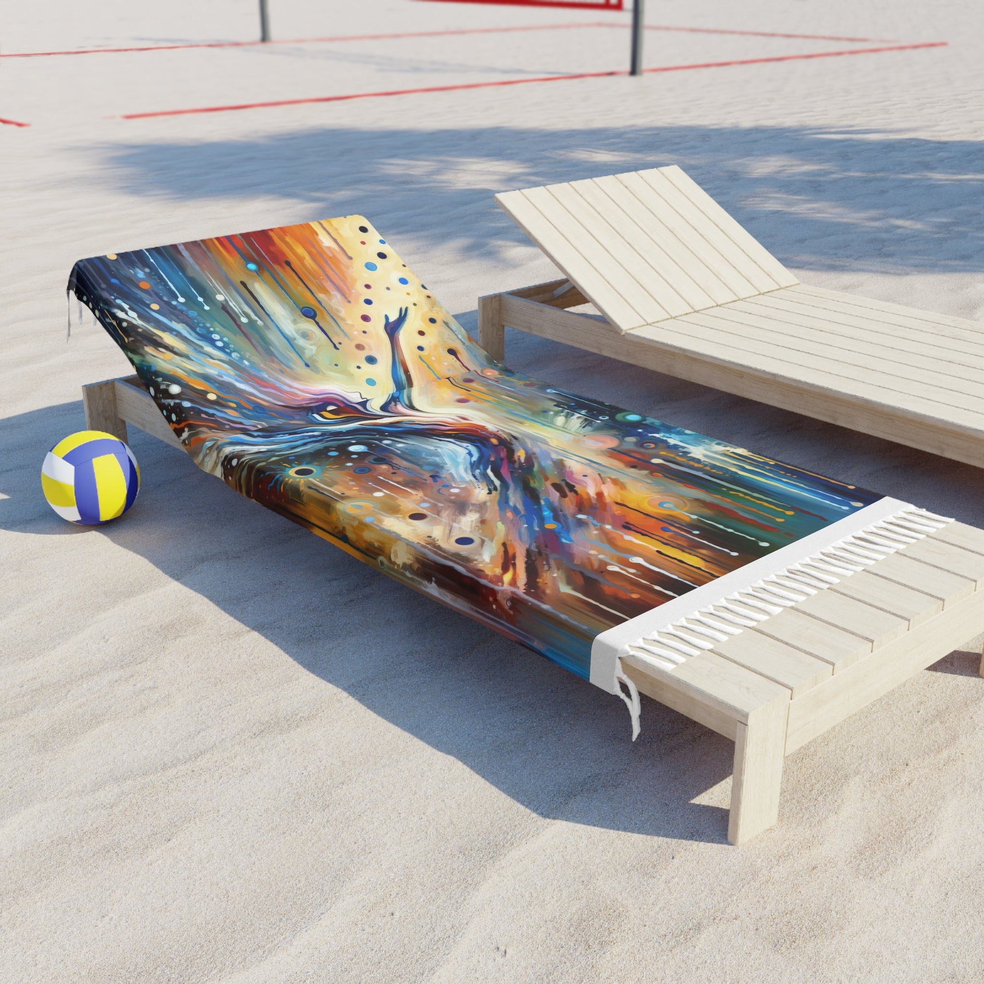 Journey Embrace Tachism Boho Beach Cloth - ATUH.ART