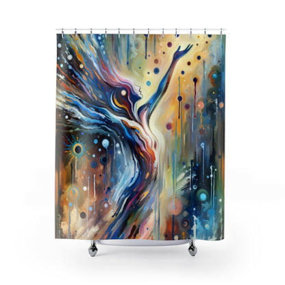 Journey Embrace Tachism Shower Curtains - ATUH.ART