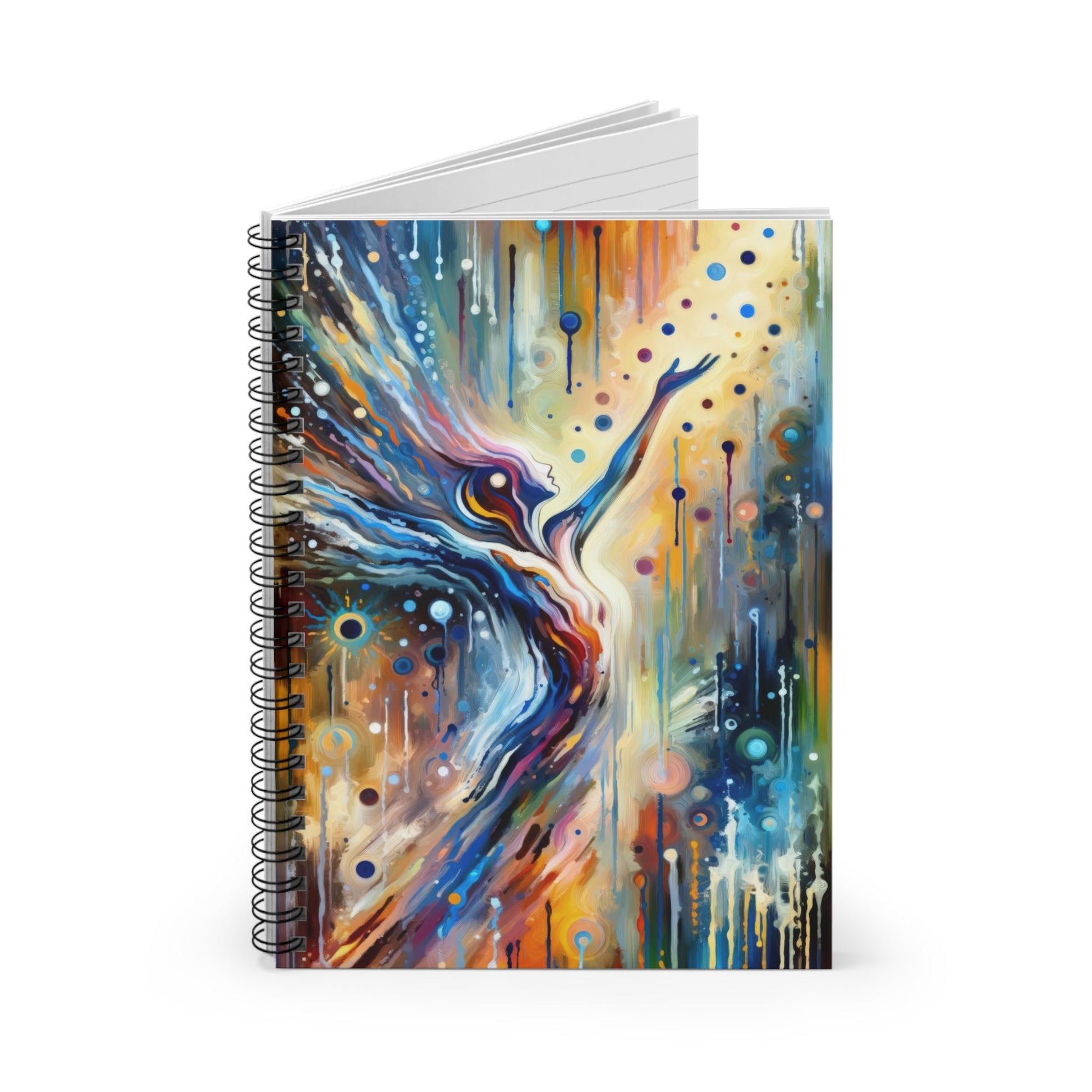 Journey Embrace Tachism Spiral Notebook - Ruled Line - ATUH.ART