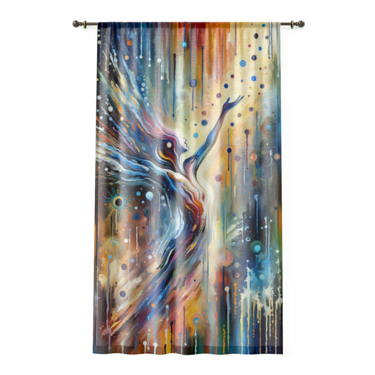 Journey Embrace Tachism Window Curtain - ATUH.ART
