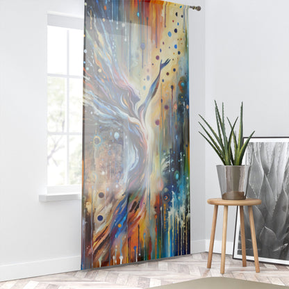 Journey Embrace Tachism Window Curtain - ATUH.ART