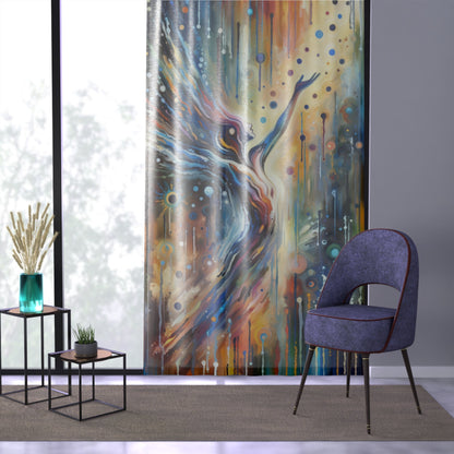 Journey Embrace Tachism Window Curtain - ATUH.ART