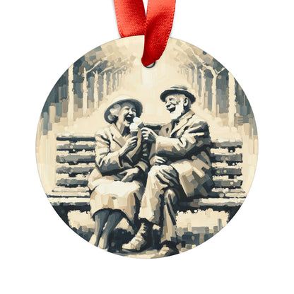 Joyful Companionship Serenity Acrylic Ornament with Ribbon - ATUH.ART
