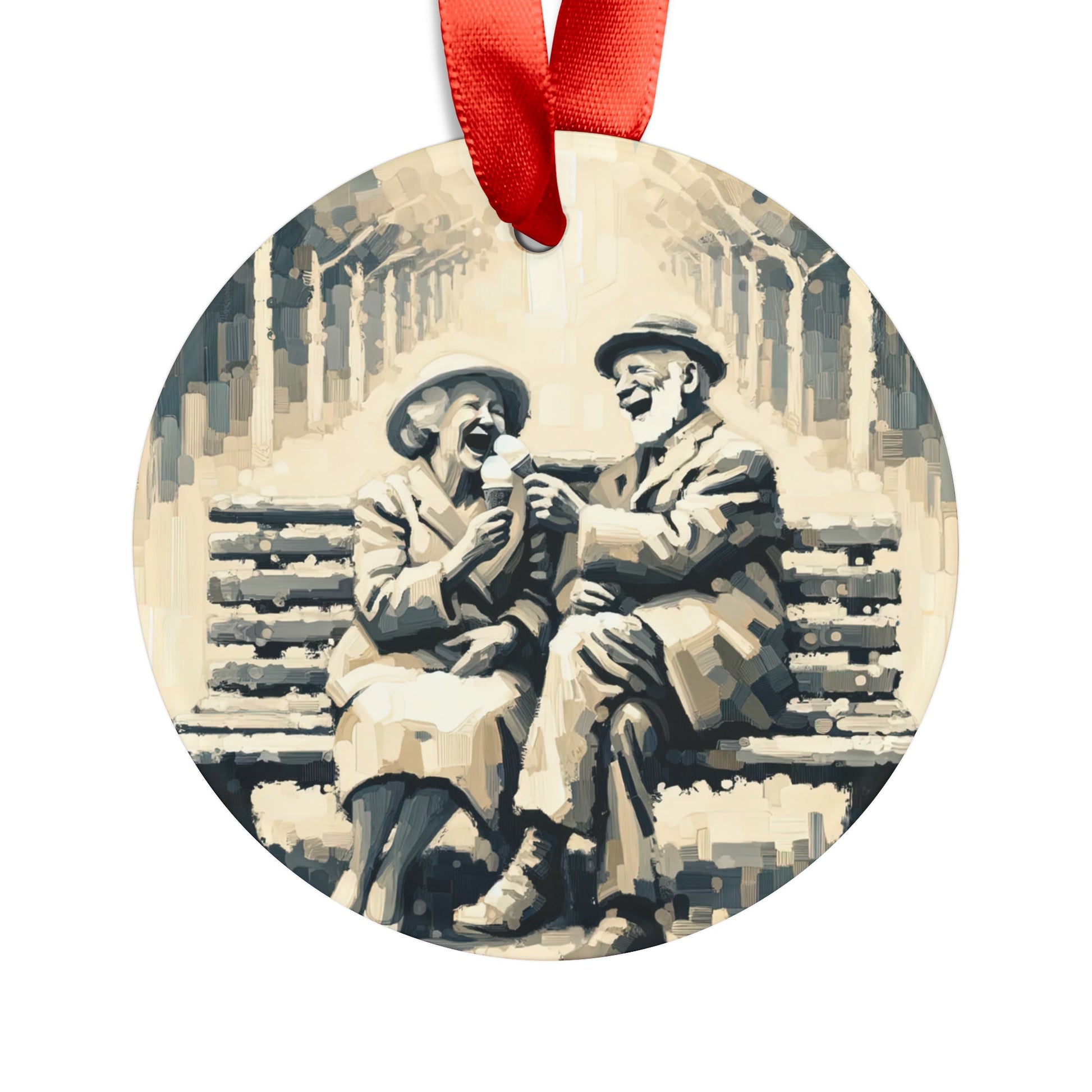Joyful Companionship Serenity Acrylic Ornament with Ribbon - ATUH.ART