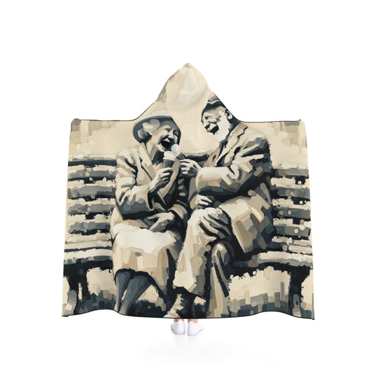 Joyful Companionship Serenity Hooded Blanket - ATUH.ART