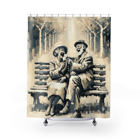 Joyful Companionship Serenity Shower Curtains - ATUH.ART