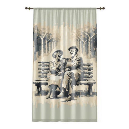 Joyful Companionship Serenity Window Curtain - ATUH.ART