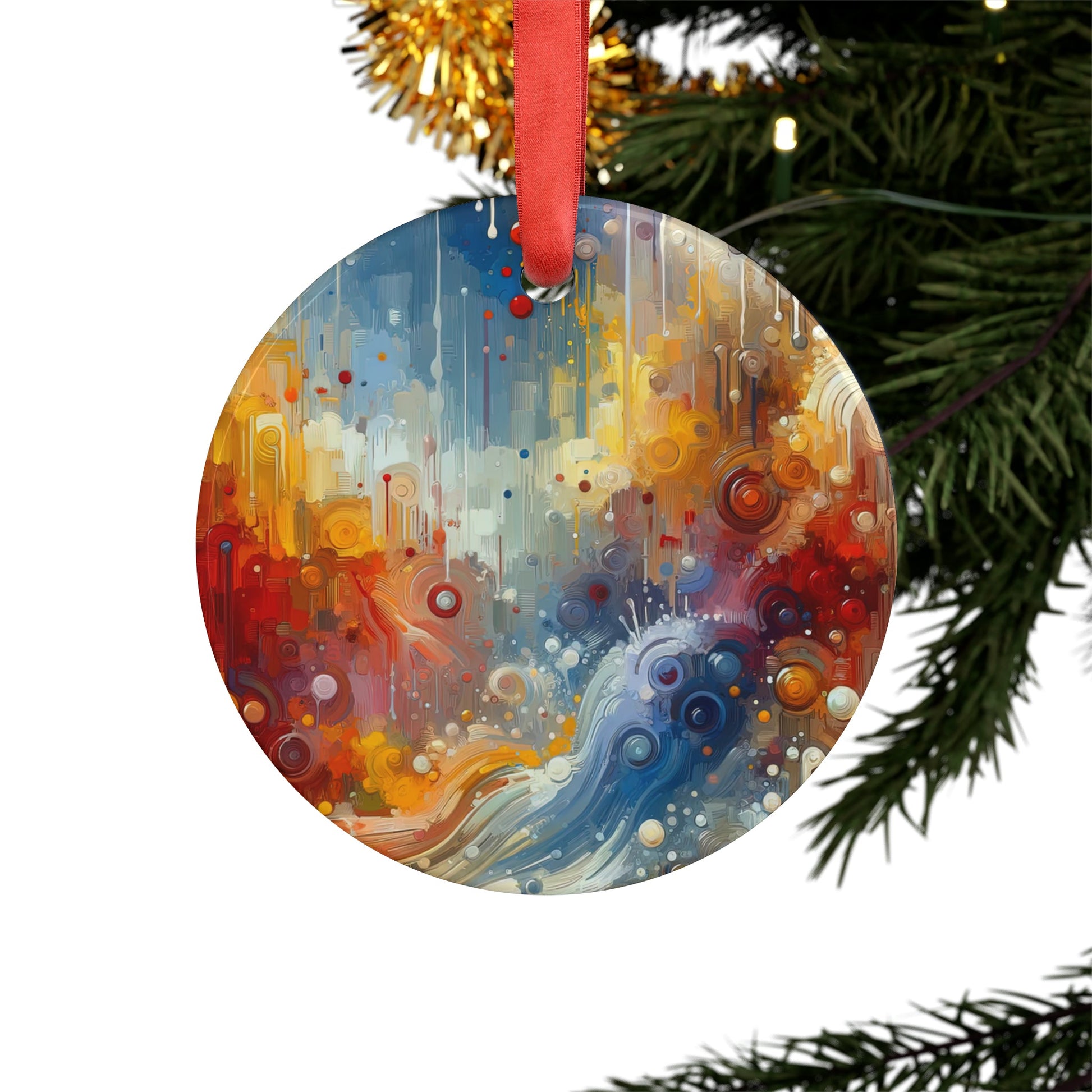 Joyous Effortless Exhale Acrylic Ornament with Ribbon - ATUH.ART
