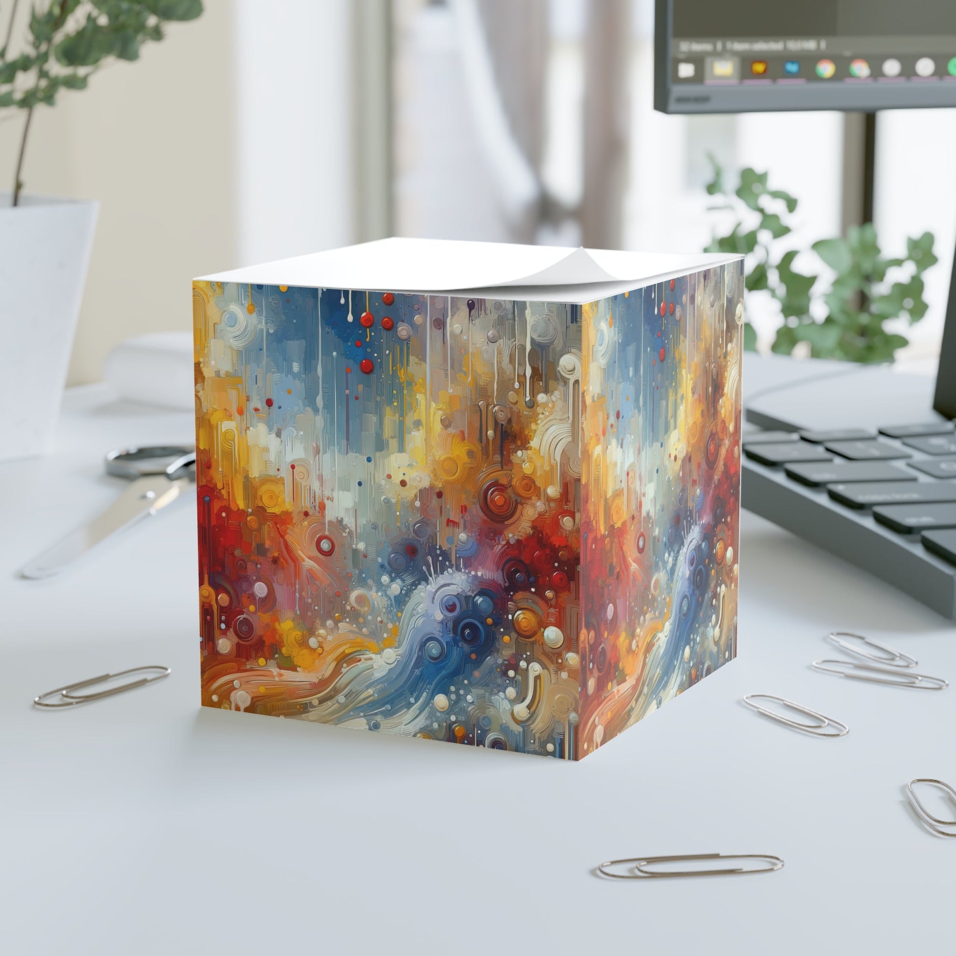 Joyous Effortless Exhale Note Cube - ATUH.ART