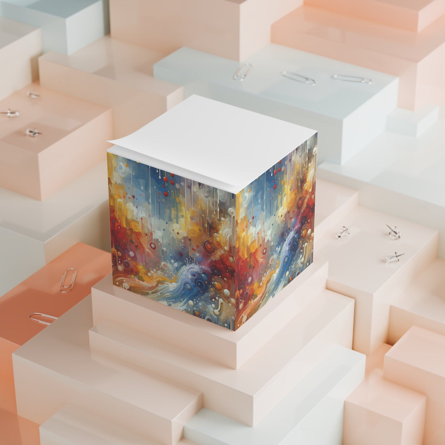 Joyous Effortless Exhale Note Cube - ATUH.ART