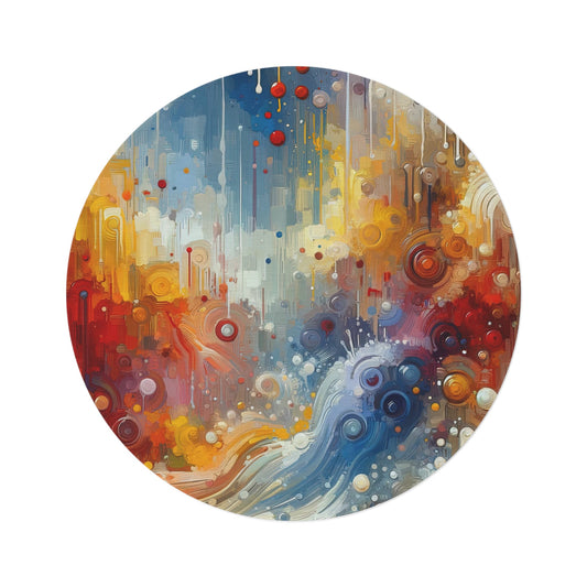 Joyous Effortless Exhale Round Rug - ATUH.ART
