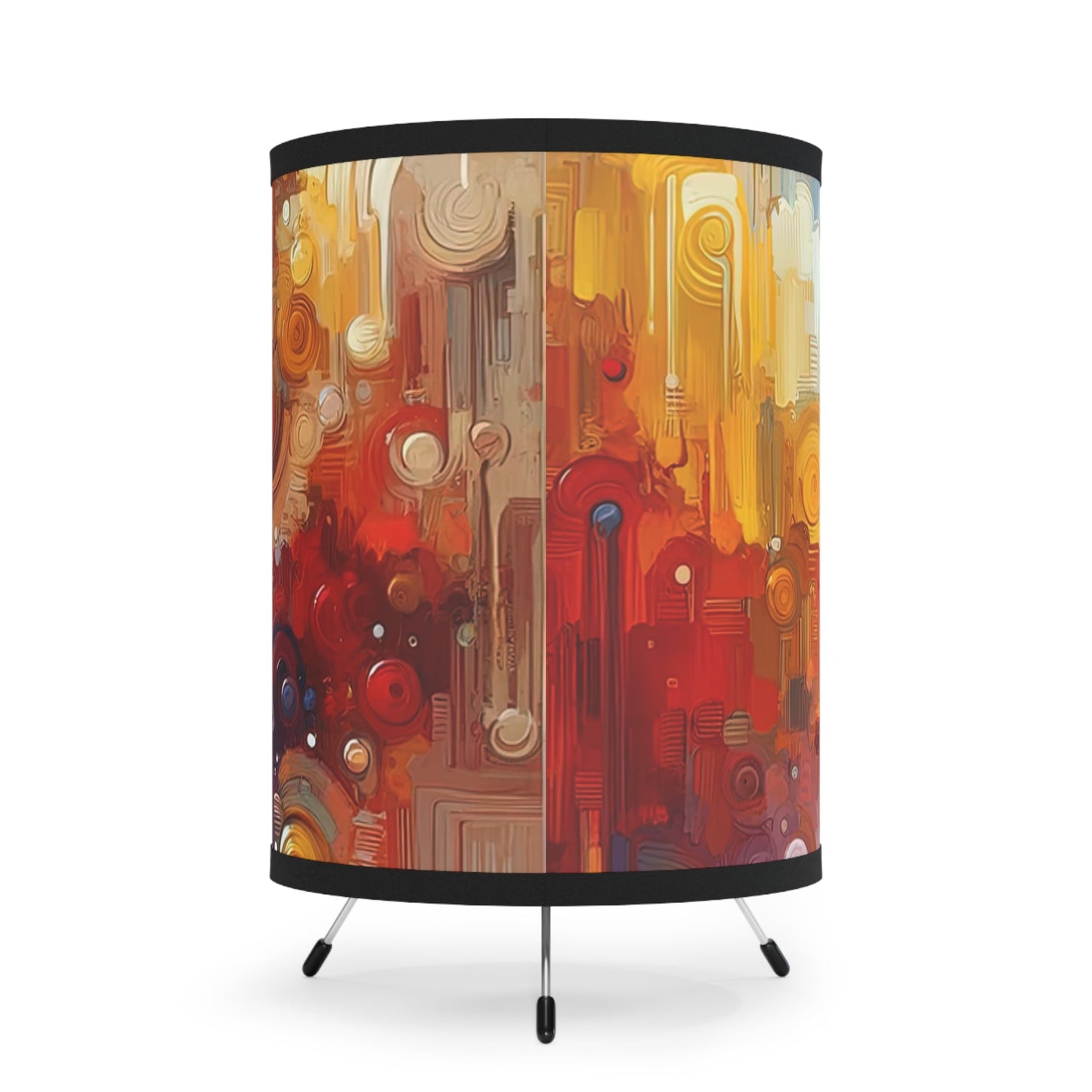 Joyous Effortless Exhale Tripod Lamp with High-Res Printed Shade, US\CA plug - ATUH.ART