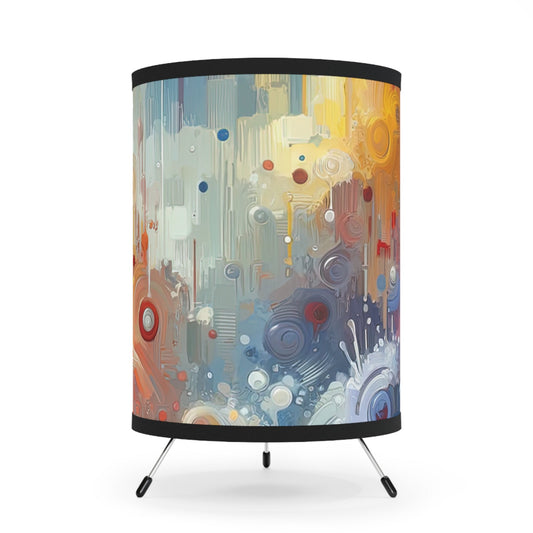 Joyous Effortless Exhale Tripod Lamp with High-Res Printed Shade, US\CA plug - ATUH.ART