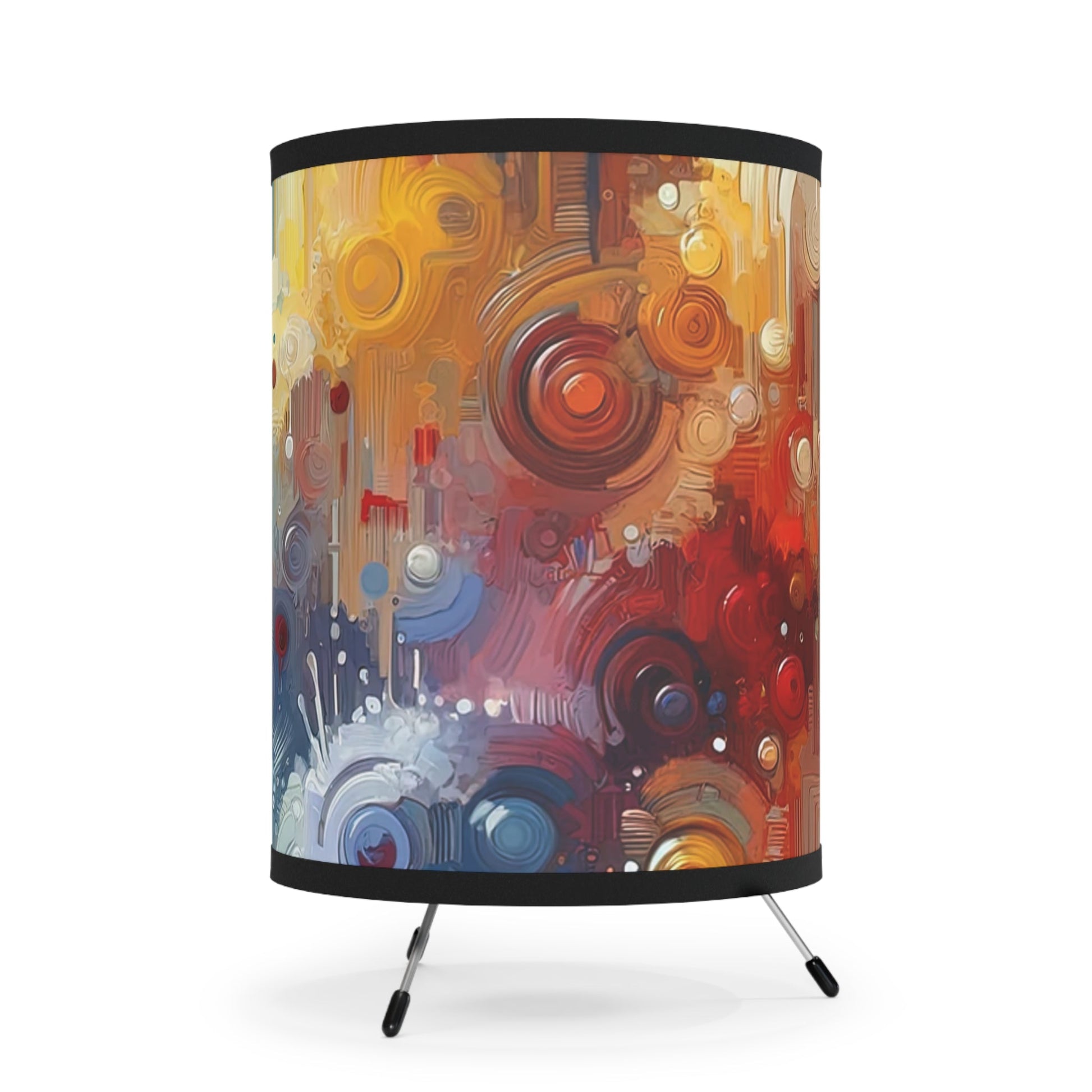 Joyous Effortless Exhale Tripod Lamp with High-Res Printed Shade, US\CA plug - ATUH.ART