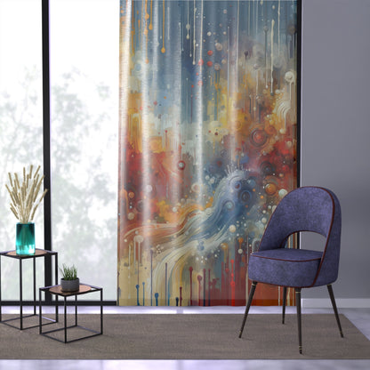 Joyous Effortless Exhale Window Curtain - ATUH.ART