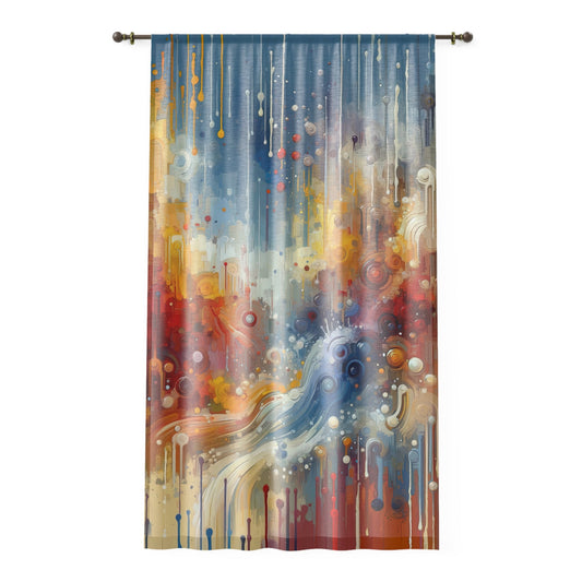 Joyous Effortless Exhale Window Curtain - ATUH.ART
