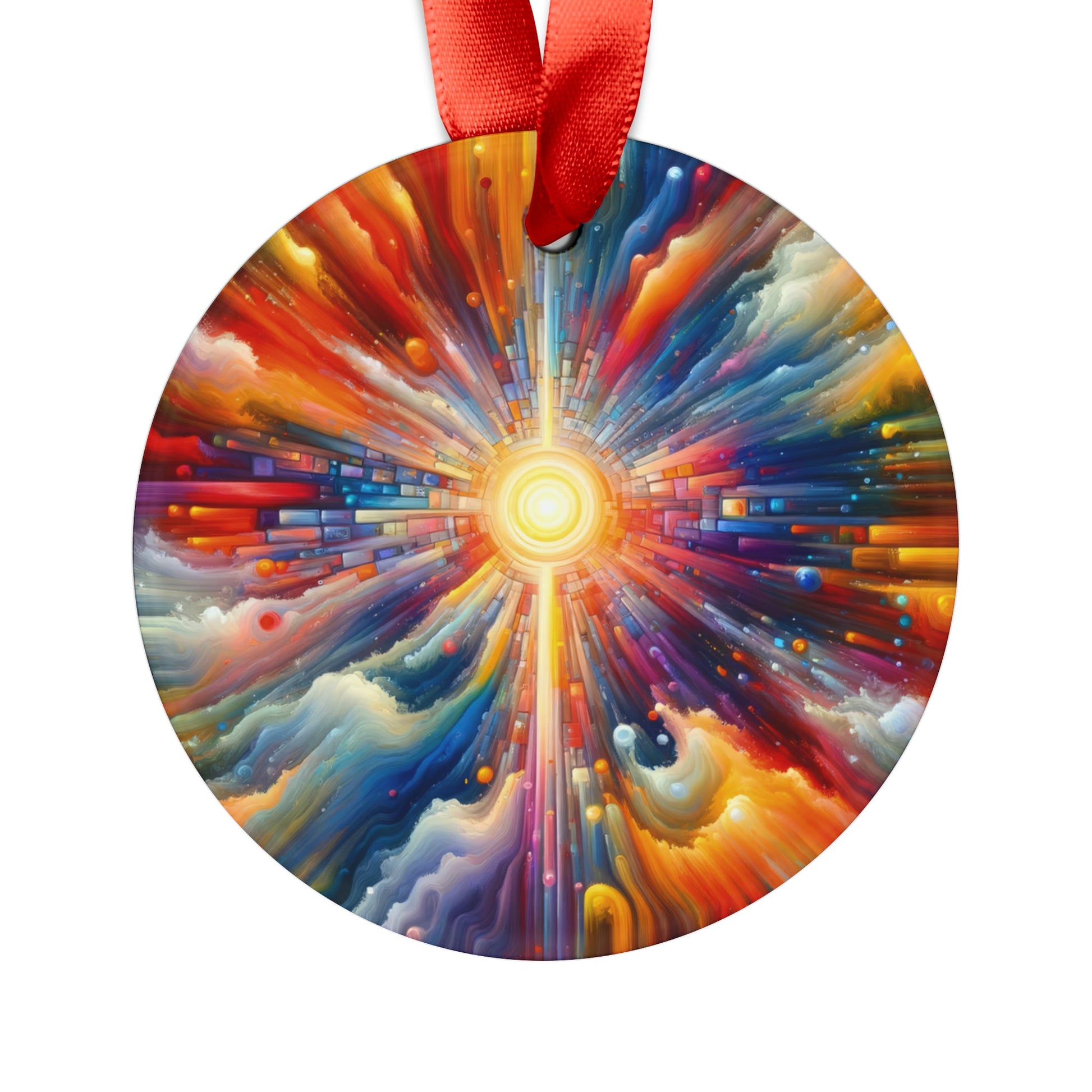 Kaleidoscopic Tachism Breath Acrylic Ornament with Ribbon - ATUH.ART