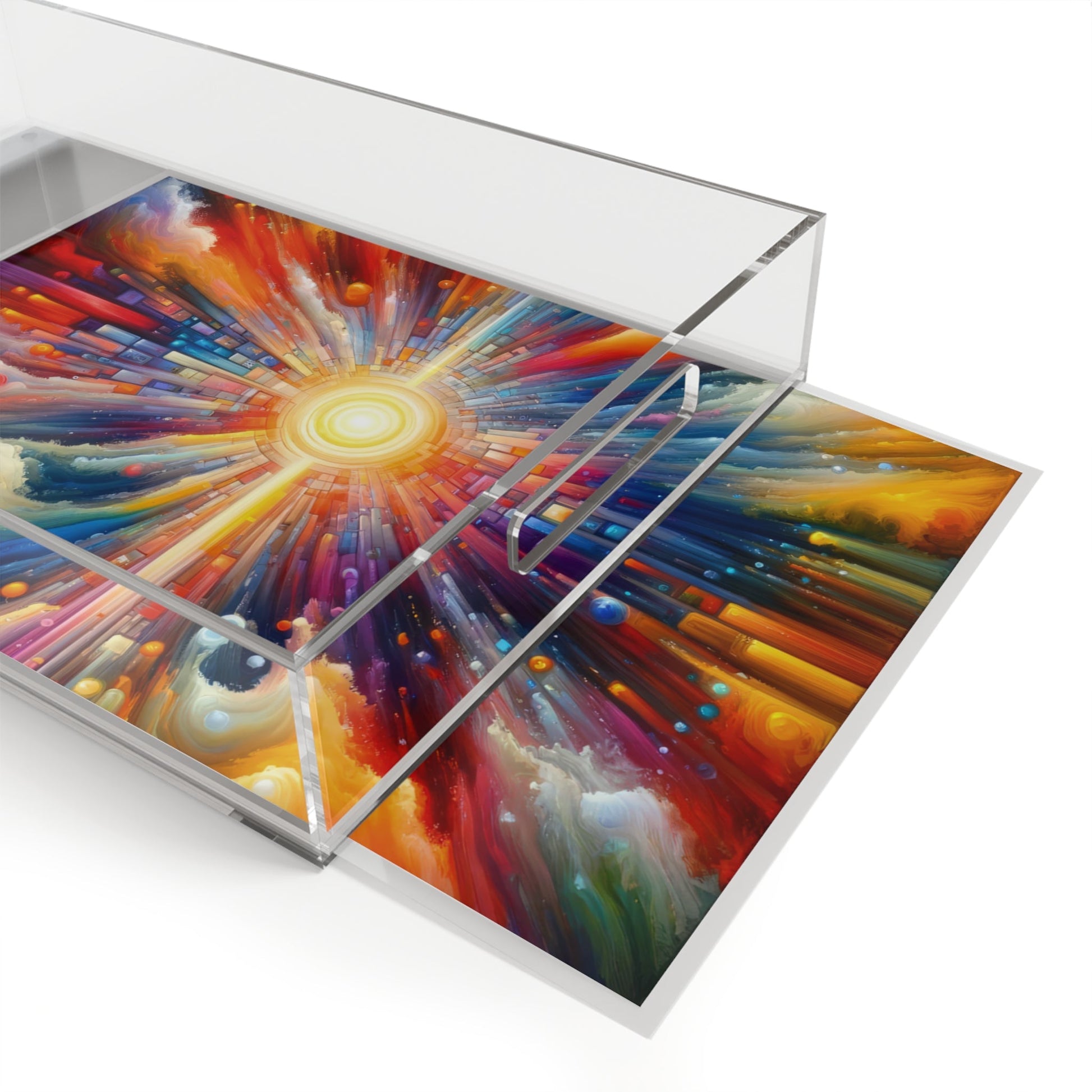 Kaleidoscopic Tachism Breath Acrylic Serving Tray - ATUH.ART