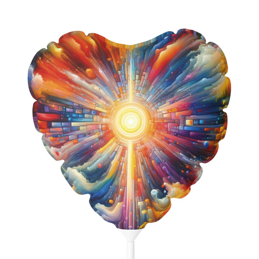 Kaleidoscopic Tachism Breath Balloon (Round and Heart-shaped), 11" - ATUH.ART