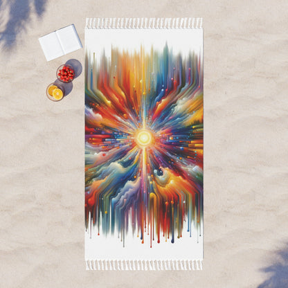 Kaleidoscopic Tachism Breath Boho Beach Cloth - ATUH.ART