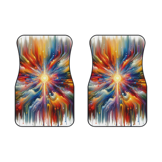 Kaleidoscopic Tachism Breath Car Mats (2x Front) - ATUH.ART